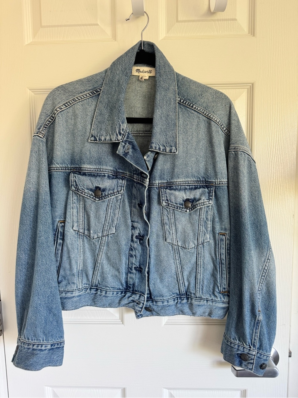Madewell Light Blue Denim Jacket - Pale Blue Wash